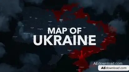 Map of Ukraine Infographics template preview