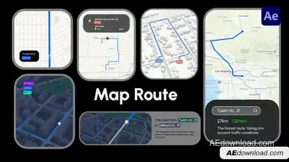 Map Route Widgets Elements template preview