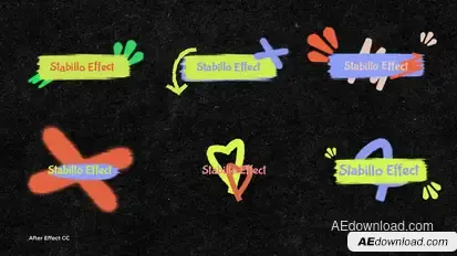 Marker Text Animation Titles template preview