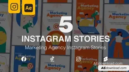 Marketing Agency Instagram Stories Openers template preview