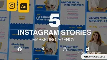 Marketing Agency Instagram Stories Openers template preview