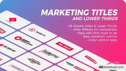 Marketing Titles & Lower-Thirds Titles template preview