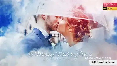 Marriage Made in Heaven | Wedding Invitation | Wedding Opener | Wedding Slideshow Openers template preview
