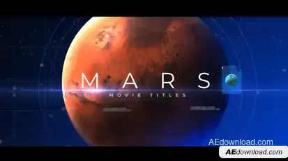 Mars Movie Titles Openers template preview