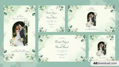 Martine Wedding Invitation Openers template preview