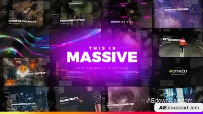 Cinematic Slideshow Openers template preview
