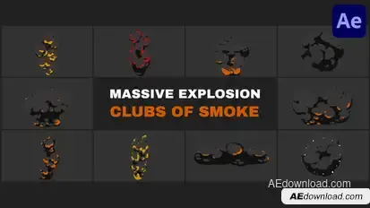 Massive Explosion Clubs of Smoke | After Effects Elements template preview