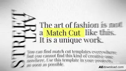Match Cut Titles template preview