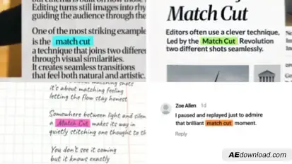 Match Cut Transition Openers template preview