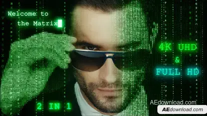 Matrix Digital Space Logo Stings template preview
