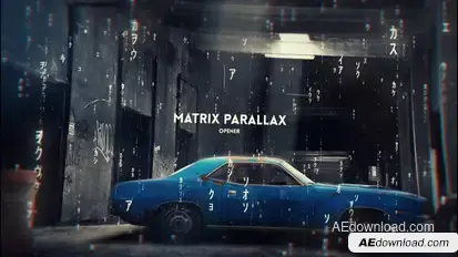 Matrix Parallax Opener Video Displays template preview