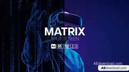 Matrix Split Screen Elements template preview