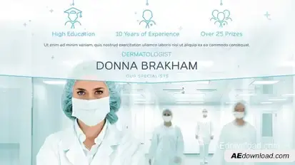 Medical Center Slideshow Video Displays template preview