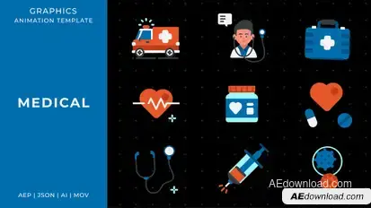 Medical graphic animation template | After Effects Elements template preview