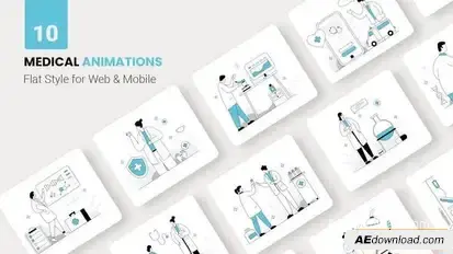 Medical Health Animations - Flat Concept Openers template preview