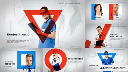 Medical Healthcare Promo Video Displays template preview