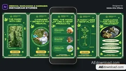 Medical Marijuana and Cannabis Stories Openers template preview