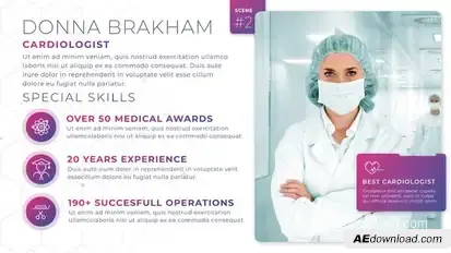 Medical Presentation Minimal Video Displays template preview