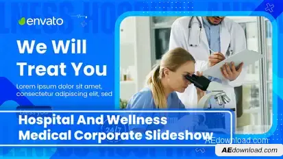 Medical Slideshow Video Displays template preview