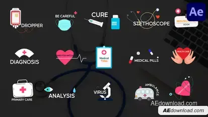 Medical Titles for After Effects Titles template preview