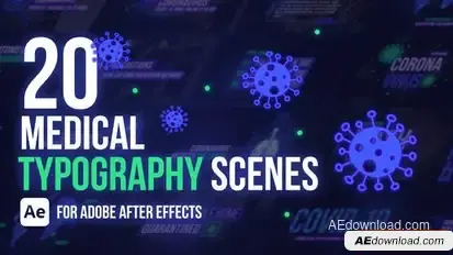 Medical Typography Scenes Ae Openers template preview