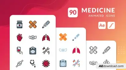 Medicine Animated Icons | After Effects Elements template preview