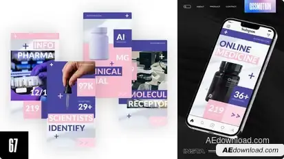 Medicine Instagram Stories Video Displays template preview