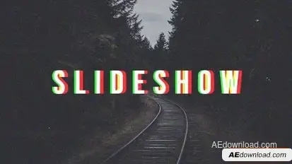 Melancholy Glitch Slideshow Openers template preview