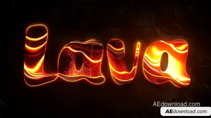 Melting Lava Logo Logo Stings template preview
