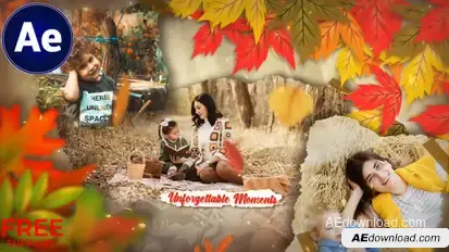 Memories Sideshow || Autumn Photo Slideshow Video Displays template preview