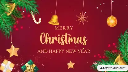 Merry Christmas Video Displays template preview