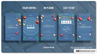 Merry Christmas And Christmas Sale Stories V1 Openers template preview