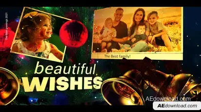 Merry Christmas and happy New year Video Displays template preview