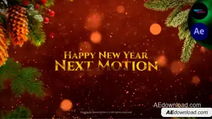 Merry Christmas and Happy New Year Greetings Titles template preview