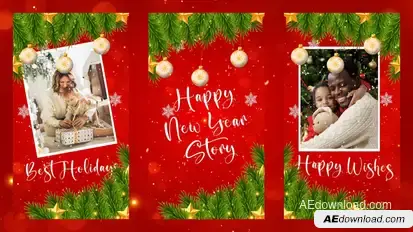 Merry Christmas and Happy New Year Instagram Openers template preview