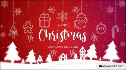 Merry Christmas And Happy New Year Intro 3 Openers template preview