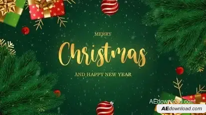 Merry Christmas And Happy New Year Intro Openers template preview