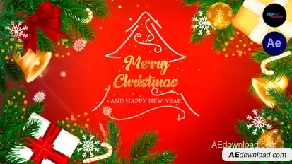 Merry Christmas and Happy New Year Wishes Openers template preview
