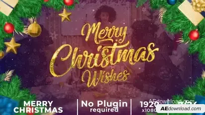 Merry Christmas and Happy New Year Wishes Video Displays template preview