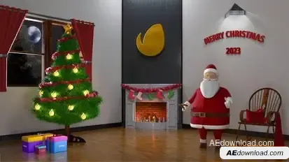 Merry Christmas By Santa Logo Stings template preview