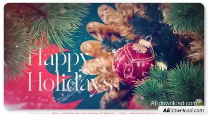 Merry Christmas Greetings Slideshow Openers template preview