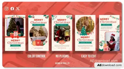 Merry Christmas | Happy New Year Stories V1 Openers template preview