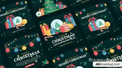 Videohive Merry Christmas Instagram Post | Christmas Social Media Post Openers template preview