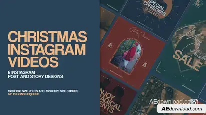 Merry Christmas Instagram Promo Post And Story Product Promo template preview