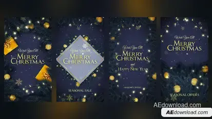 Merry Christmas Instagram Stories Openers template preview