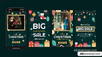 Videohive Merry Christmas Instagram Stories 55664894 Openers template preview