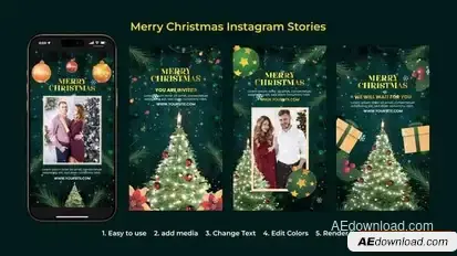 Videohive Merry Christmas Instagram stories | Christmas Opener Openers template preview