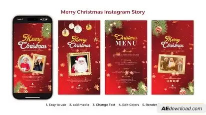 Videohive Merry Christmas Instagram Story | Christmas Opener Openers template preview