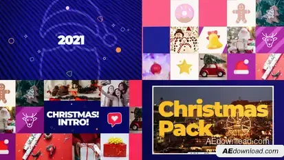 Merry Christmas Intro broadcast-packages template preview