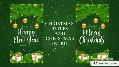 Merry Christmas Intro and  Christmas Titles Openers template preview